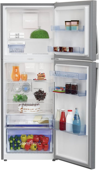 Voltas Beko 340 L Frost Free Double Door Top Mount 2 Star Refrigerator - Silver, RFF363IF