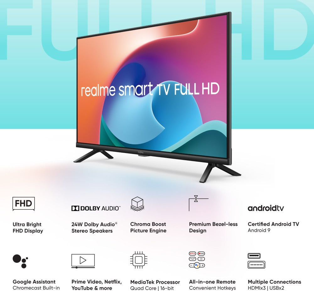realme 80 cm (32 inch) Full HD LED Smart Android TV - RMV2003