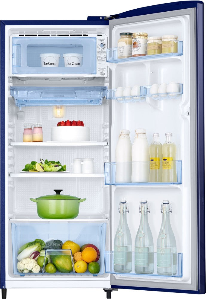 SAMSUNG 183 L Direct Cool Single Door 3 Star Refrigerator - Urban Blue, RR20C1723VB/HL