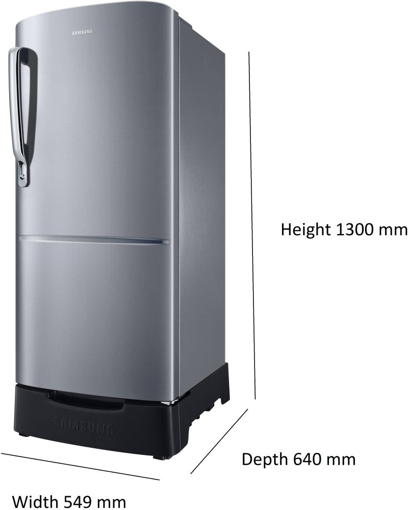 SAMSUNG 183 L Direct Cool Single Door 2 Star Refrigerator - Elegant Inox, RR20C1812S8/HL