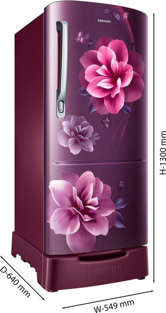 SAMSUNG 183 L Frost Free Single Door 3 Star Refrigerator - Camellia Purple, RR20C1823CR/HL