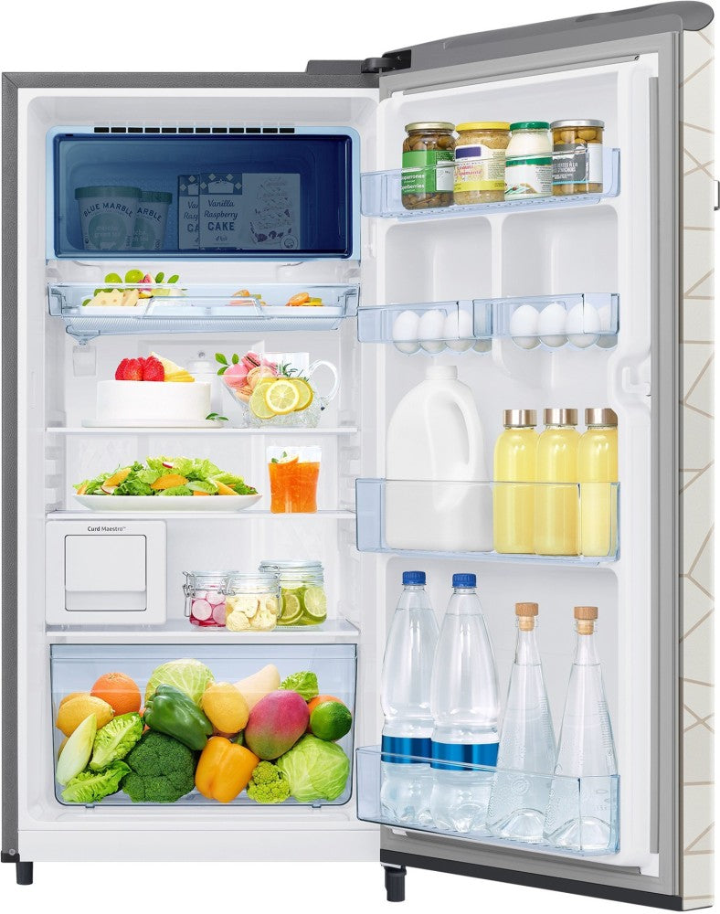 SAMSUNG 192 L Direct Cool Single Door 4 Star Refrigerator  with Digi Touch Curd Maestro - Marble White, RR21A2J2XWX/HL