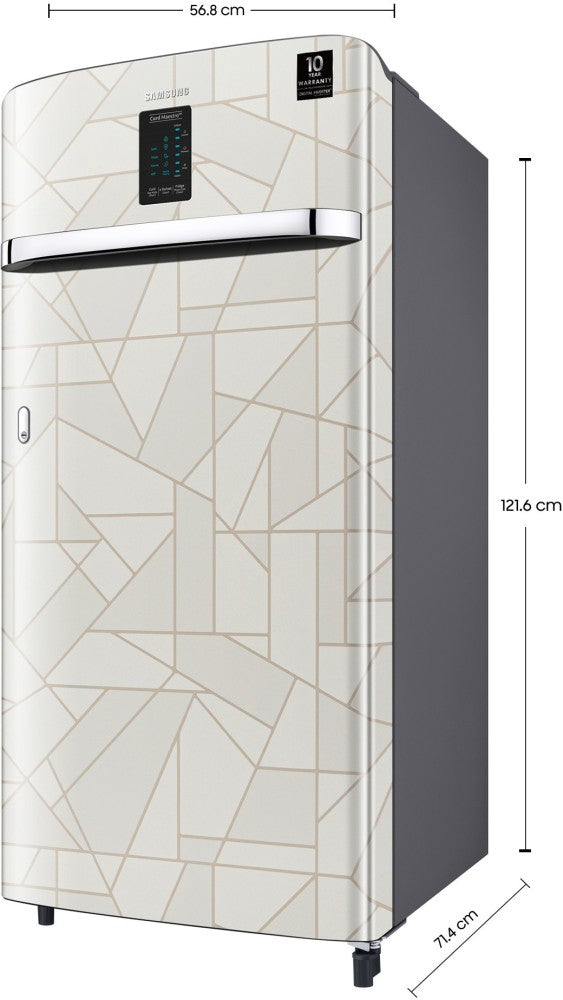 SAMSUNG 192 L Direct Cool Single Door 4 Star Refrigerator  with Digi Touch Curd Maestro - Marble White, RR21A2J2XWX/HL