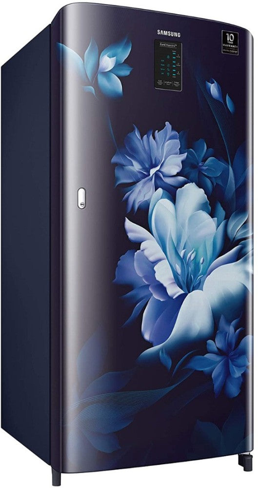 SAMSUNG 192 L Direct Cool Single Door 4 Star Refrigerator  with Digi Touch Cool, Curd Maestro - MIDNIGHT BLOSSOM BLUE, RR21A2M2XUZ/HL