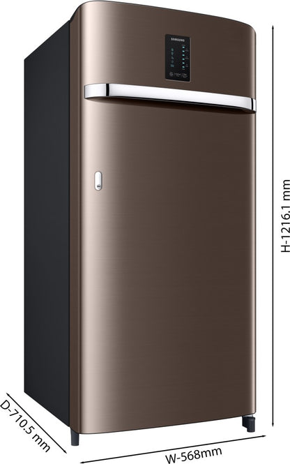 SAMSUNG 189 L Direct Cool Single Door 5 Star Refrigerator - Luxe Brown, RR21C2E25DX/HL