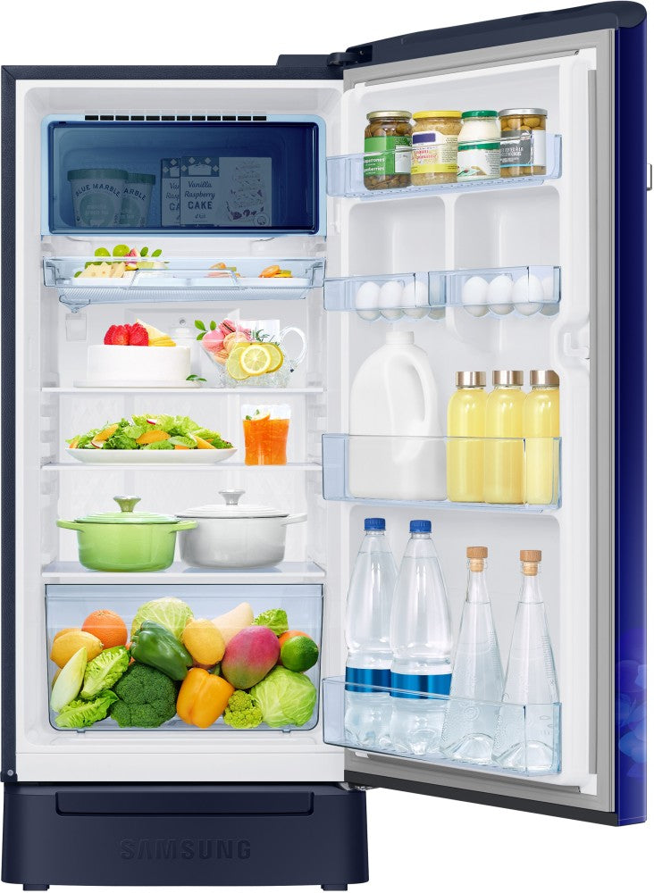 SAMSUNG 189 L Frost Free Single Door 4 Star Refrigerator - Hydrangea Blue, RR21C2F24HS/HL