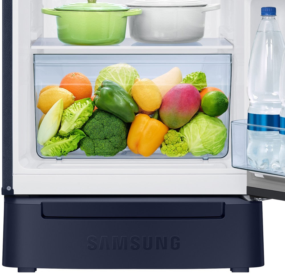 SAMSUNG 189 L Frost Free Single Door 4 Star Refrigerator - Hydrangea Blue, RR21C2F24HS/HL