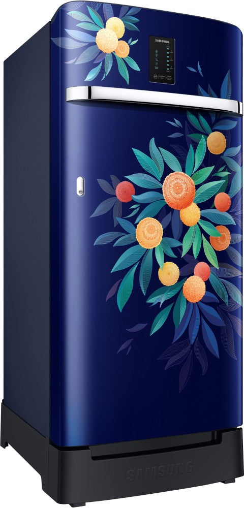 SAMSUNG 189 L Frost Free Single Door 5 Star Refrigerator - Orange Blossom Blue, RR21C2F25NK/HL