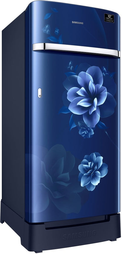 SAMSUNG 198 L Direct Cool Single Door 4 Star Refrigerator with Base Drawer - Camellia Blue, RR21T2H2XCU/HL