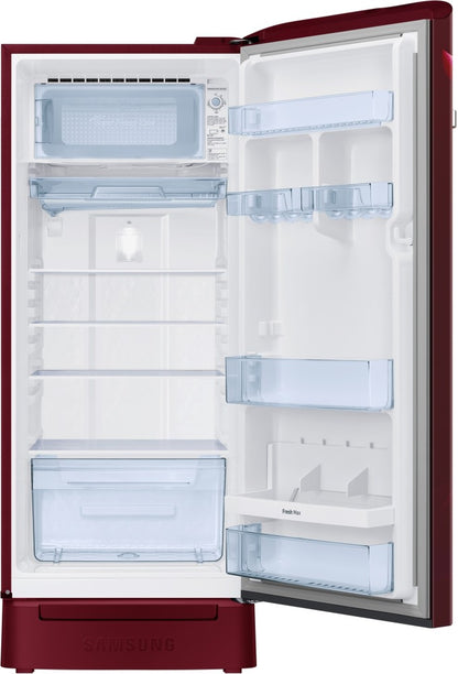 SAMSUNG 215 L Direct Cool Single Door 5 Star Refrigerator - Midnight Blossom Red, RR23C2H35RZ/HL