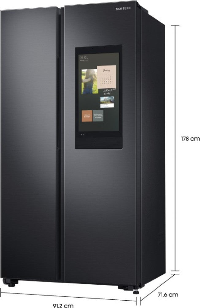 SAMSUNG 673 L Frost Free Multi-Door Refrigerator - Gentle Black Matt, RS72A5FC1B4/TL