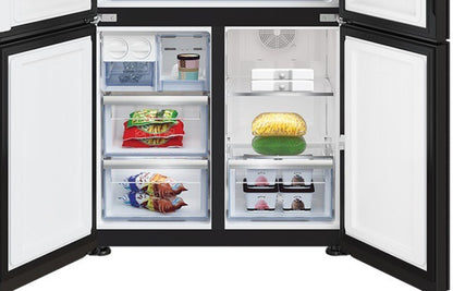 Voltas Beko 626 L Frost Free Side by Side Refrigerator - Black Glass, RSB64GF