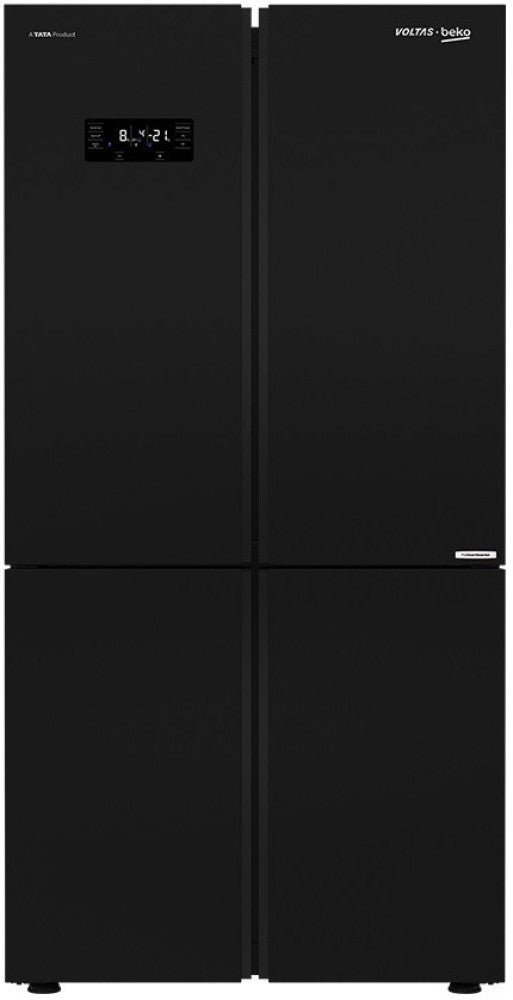 Voltas Beko 626 L Frost Free Side by Side Refrigerator - Black Glass, RSB64GF