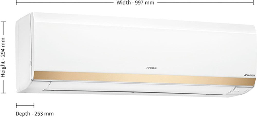 Hitachi 1.5 Ton 5 Star Split Inverter Expandable AC  - Gold - RSOG518HEEA/ESOG518HEEA/CSOG518HEEA, Copper Condenser