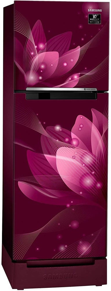 SAMSUNG 253 L Frost Free Double Door 2 Star Refrigerator - Saffron red, RT28A3122R8/HL