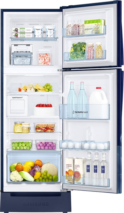 SAMSUNG 244 L Frost Free Double Door 2 Star Refrigerator - Camellia Blue, RT28A3C22CU/HL