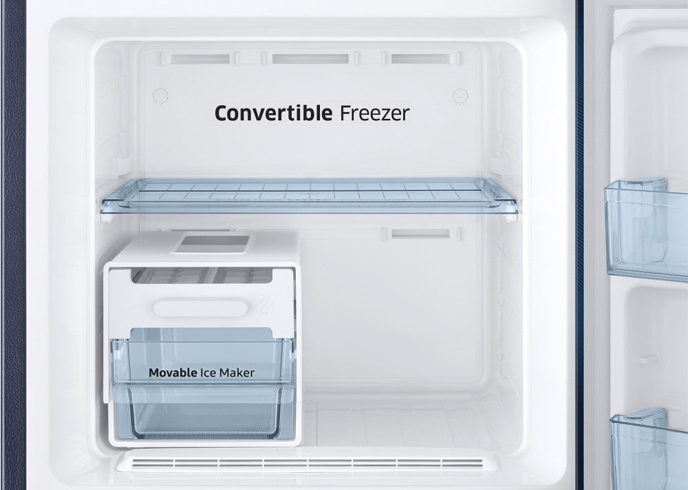 SAMSUNG 244 L Frost Free Double Door 3 Star Refrigerator - Rythmic Twirl Blue, RT28A3C234U/HL