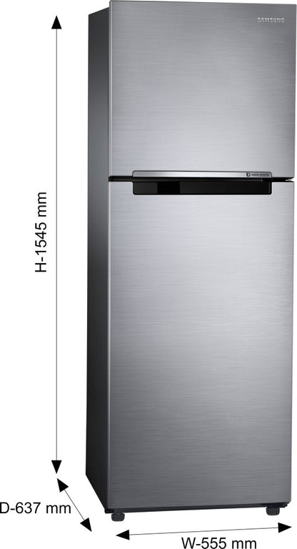 SAMSUNG 236 L Frost Free Double Door 2 Star Refrigerator - Elegant Inox, RT28C3052S8/HL