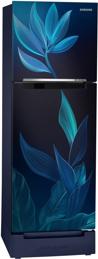 SAMSUNG 236 L Frost Free Double Door 2 Star Refrigerator with Base Drawer - Paradise Bloom Blue, RT28C31429U/HL