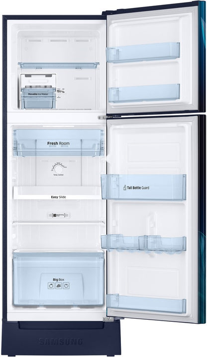 SAMSUNG 236 L Frost Free Double Door 2 Star Refrigerator with Base Drawer - Paradise Bloom Blue, RT28C31429U/HL