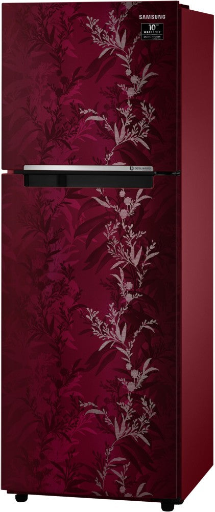 SAMSUNG 253 L Frost Free Double Door 2 Star Refrigerator - Mystic Overlay Red, RT28T30226R/HL