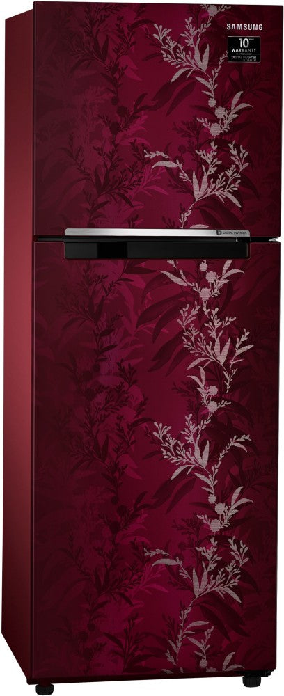 SAMSUNG 253 L Frost Free Double Door 2 Star Refrigerator - Mystic Overlay Red, RT28T30226R/HL