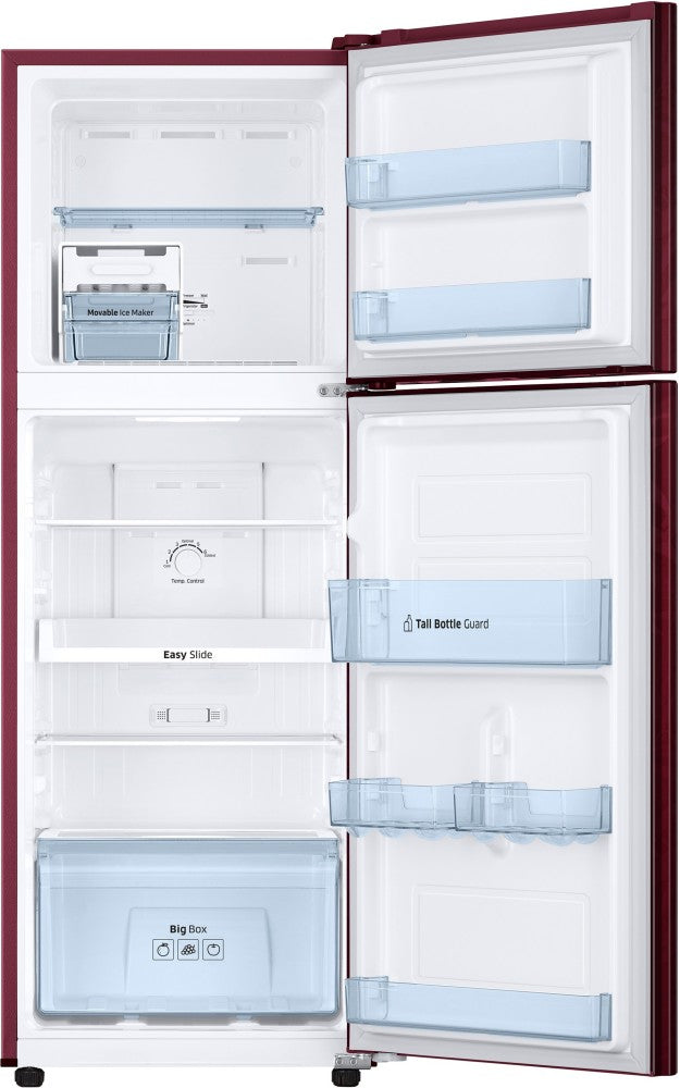 SAMSUNG 253 L Frost Free Double Door 2 Star Refrigerator - Mystic Overlay Red, RT28T30226R/HL