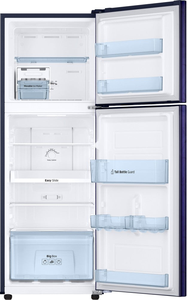 SAMSUNG 253 L Frost Free Double Door 2 Star Refrigerator - Mystic Overlay Blue, RT28T30226U/NL