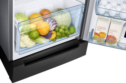 SAMSUNG 253 L Frost Free Double Door 2 Star Refrigerator with Base Drawer - Elegant Inox, RT28T3122S8/HL