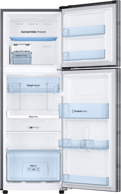 SAMSUNG 253 L Frost Free Double Door 3 Star Convertible Refrigerator - Inox Wave, RT28T3753NV/HL