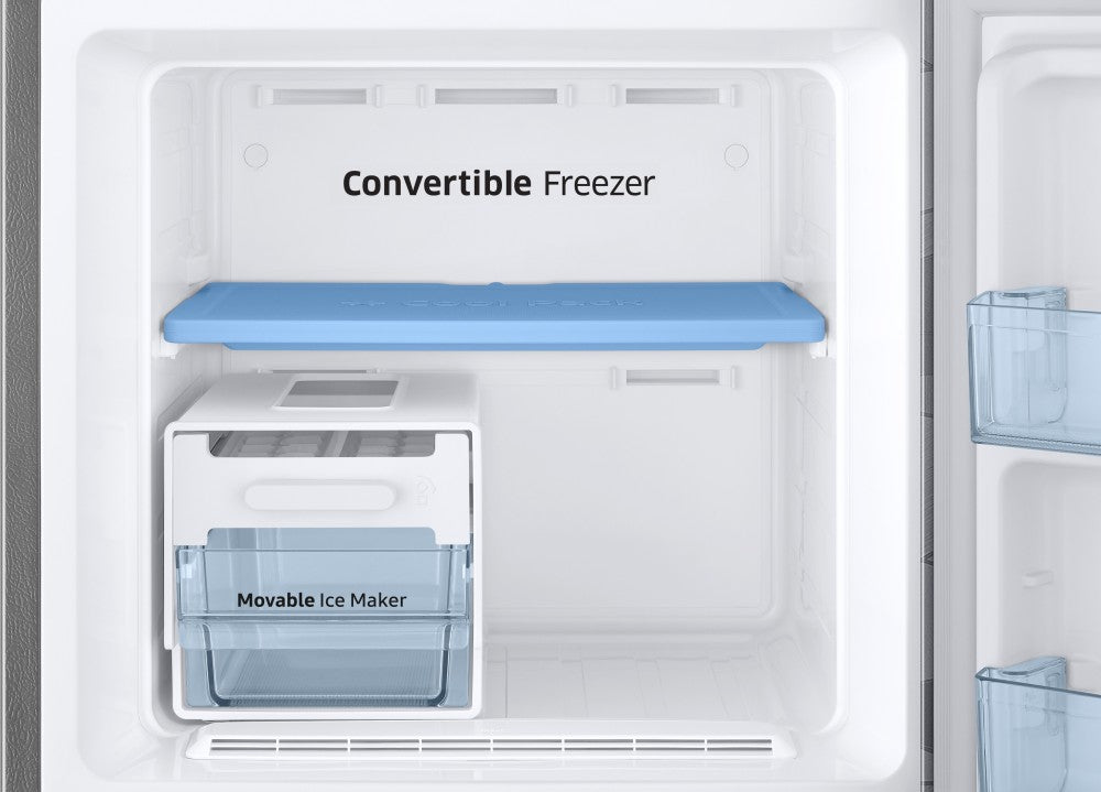 SAMSUNG 253 L Frost Free Double Door 3 Star Convertible Refrigerator - Inox Wave, RT28T3753NV/HL