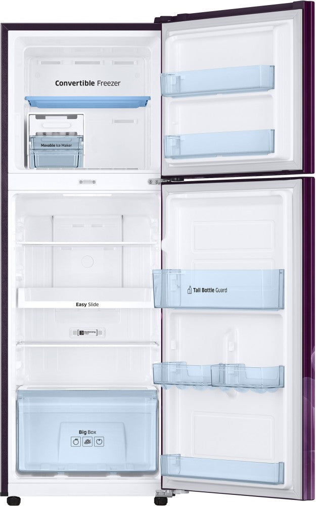 SAMSUNG 253 L Frost Free Double Door 2 Star Convertible Refrigerator - Camellia Purple, RT28T3932CR/HL