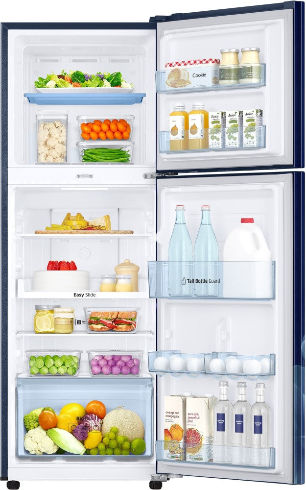 SAMSUNG 253 L Frost Free Double Door 2 Star Convertible Refrigerator - Camellia Blue, RT28T3932CU/HL