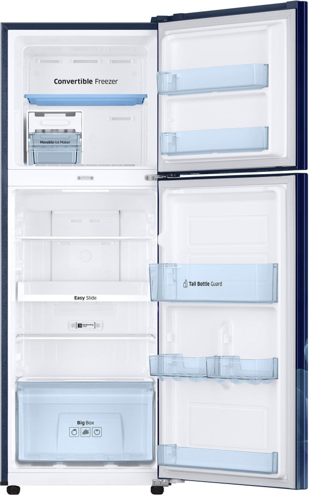 SAMSUNG 253 L Frost Free Double Door 2 Star Convertible Refrigerator - Camellia Blue, RT28T3932CU/HL