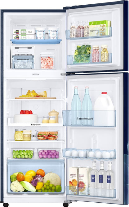 SAMSUNG 253 L Frost Free Double Door 2 Star Convertible Refrigerator - Camellia Blue, RT28T3932CU/HL