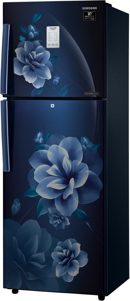 SAMSUNG 253 L Frost Free Double Door 2 Star Convertible Refrigerator - Camellia Blue, RT28T3932CU/HL