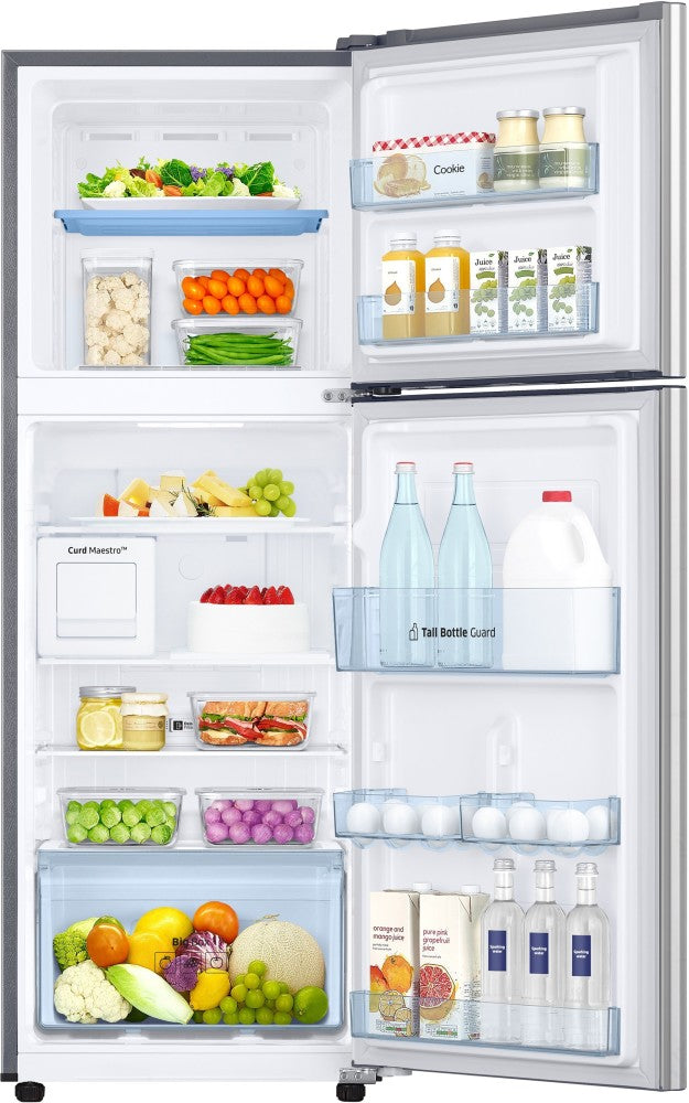 SAMSUNG 244 L Frost Free Double Door 3 Star Convertible Refrigerator  with Curd Maestro - Mystic Overlay White, RT28T3A336W/HL