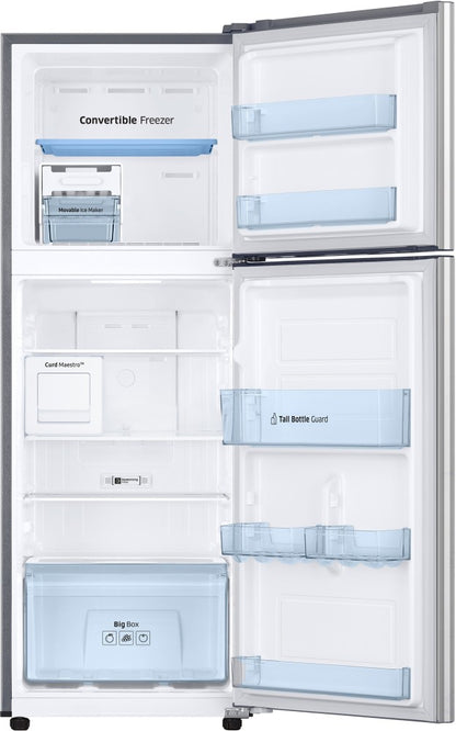 SAMSUNG 244 L Frost Free Double Door 3 Star Convertible Refrigerator  with Curd Maestro - Mystic Overlay White, RT28T3A336W/HL