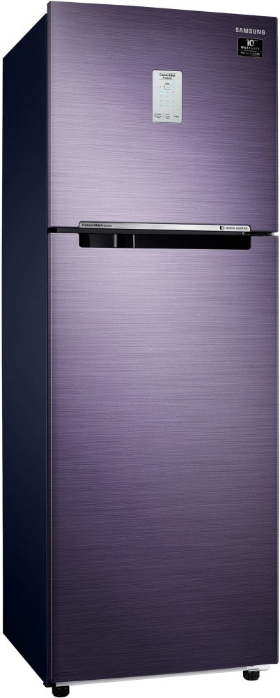 SAMSUNG 265 L Frost Free Double Door 3 Star Convertible Refrigerator  with Curd Maestro - Pebble Blue, RT30T3A23UT/HL