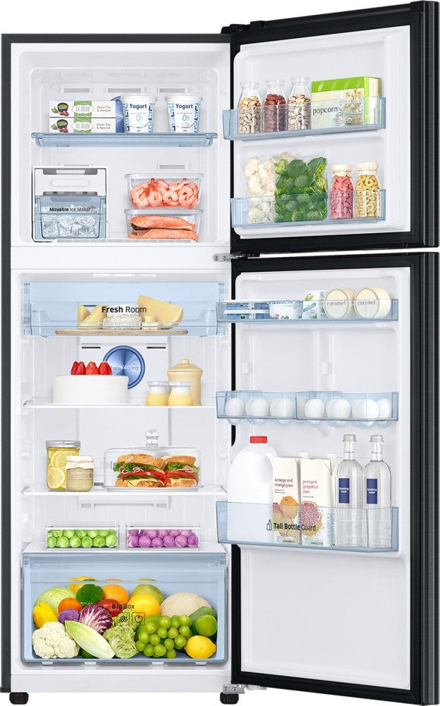 SAMSUNG 314 L Frost Free Double Door 3 Star Refrigerator - Luxe Black, RT34A4533BX/HL