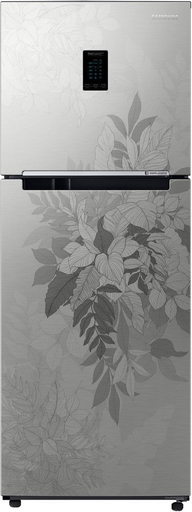 SAMSUNG 301 L Frost Free Double Door 2 Star Refrigerator - Bouquet Silver, RT34C4522QB/HL