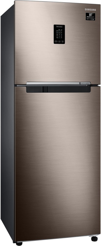 SAMSUNG 336 L Frost Free Double Door 2 Star Refrigerator  with Curd Maestro - Luxe Brown, RT37T4632DX/HL