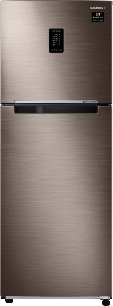 SAMSUNG 336 L Frost Free Double Door 2 Star Refrigerator  with Curd Maestro - Luxe Brown, RT37T4632DX/HL