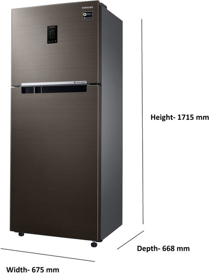 SAMSUNG 355 L Frost Free Double Door 2 Star Convertible Refrigerator - Luxe Brown, RT39C5C32DX/HL