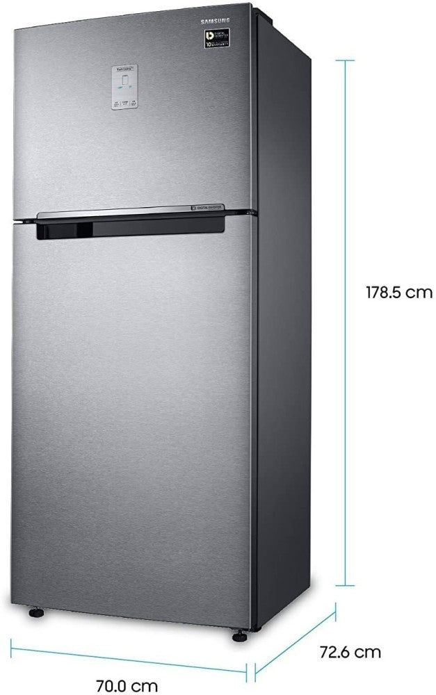 SAMSUNG 465 L Frost Free Double Door 3 Star Convertible Refrigerator  with 5In 1 - Ez Clean Steel, RT47B623ESL/TL