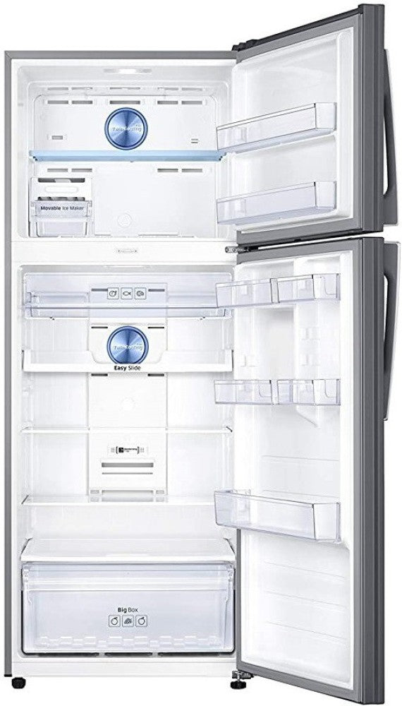 SAMSUNG 478 L Frost Free Double Door 3 Star Convertible Refrigerator - EZ Clean Steel (Silver), RT49R633ESL/TL