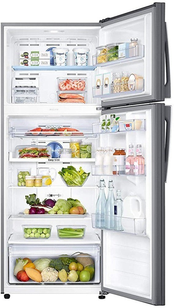 SAMSUNG 478 L Frost Free Double Door 3 Star Convertible Refrigerator - EZ Clean Steel (Silver), RT49R633ESL/TL