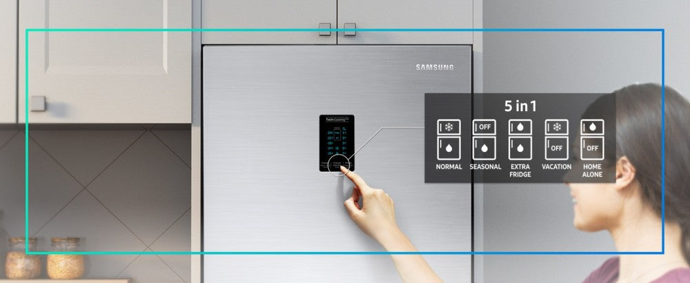 SAMSUNG 336 L Frost Free Double Door 2 Star Refrigerator  with Curd Maestro - Luxe Brown, RT37T4632DX/HL