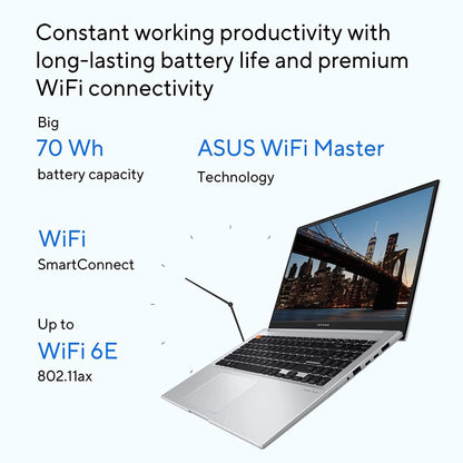 Asus Core i5 12th Gen - (16GB/512GB SSD/Windows 11 Home) S3502ZA-L501WS लैपटॉप - 15.6 इंच, ग्रे, एमएस ऑफिस के साथ