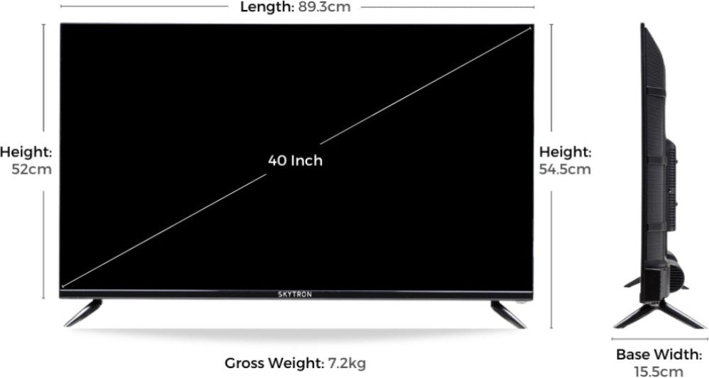 SKYTRON 98 cm (40 inch) HD Ready LED Smart Android TV - S40FHSA